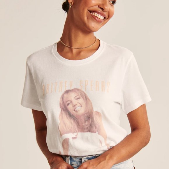 NWT Abercrombie & Fitch - Britney Spears Relaxed Graphic Tee - Picture 5 of 6